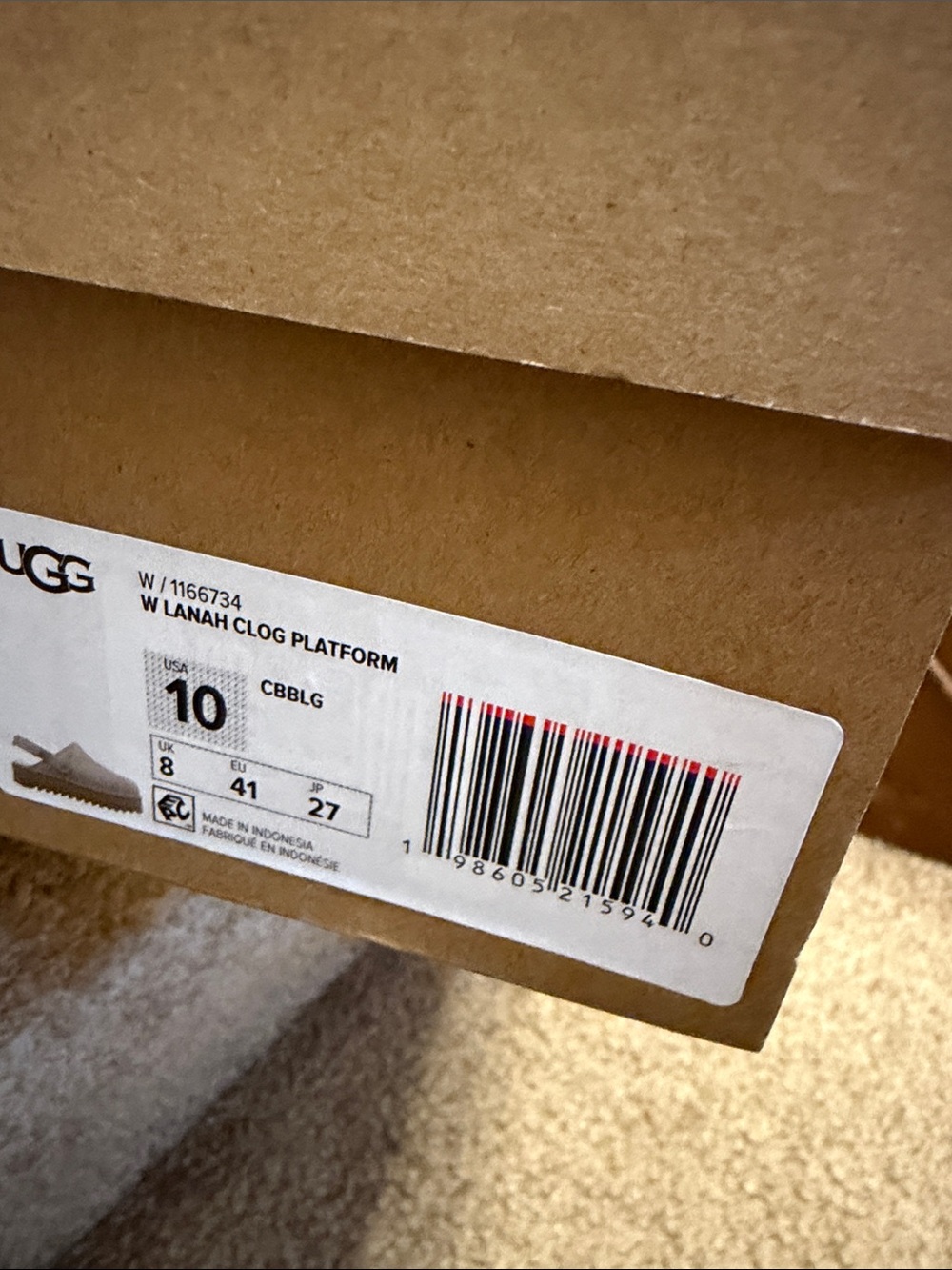 UGG Lanah Clog Platform in Cobble Grey - NEW - Picture 2 of 11